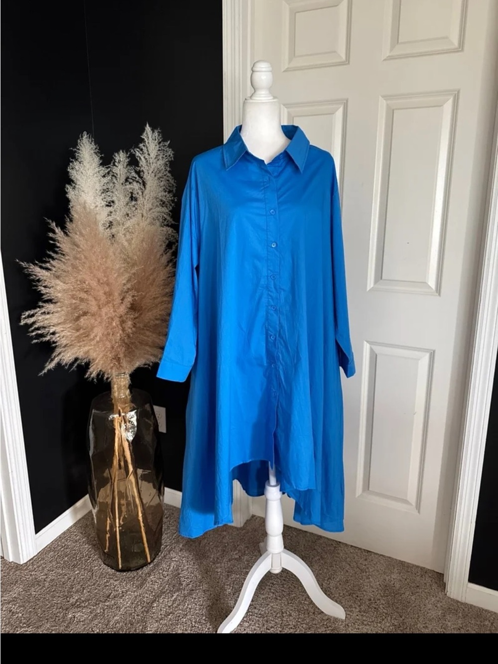 NWT GoodTime USA Bold Blue High Low Shirt Dress size 1X/2X - Picture 7 of 12